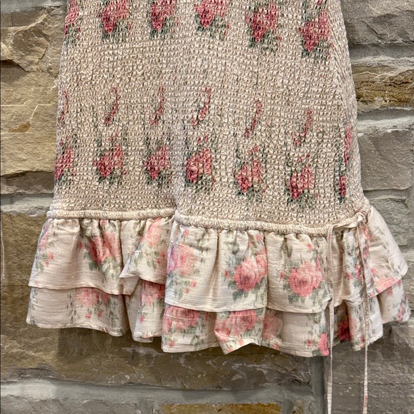 LoveShackFancy Silk Floral Puff Sleeve Dress and GRATIS! - Picture 5 of 12